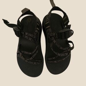 Chaco Kids Z Cloud Double Strap‎ Sandals Black Patterned Outdoor Shoes